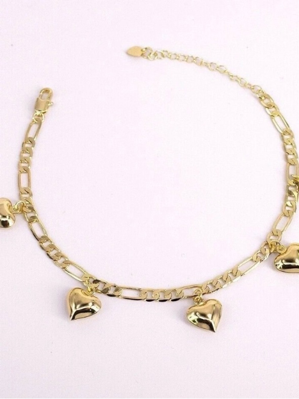 Gold Heart Charm Anklet - Women Jewelry